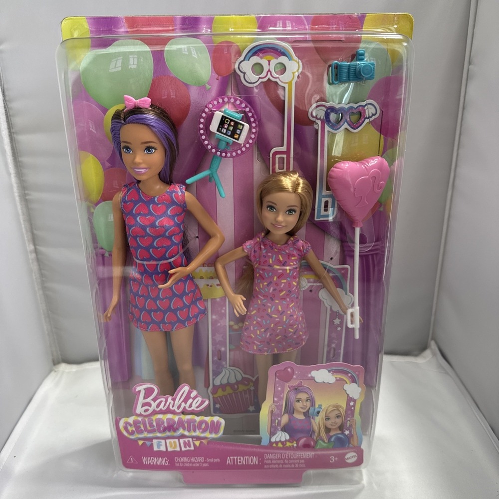 Barbie Celebration Fun Birthday Skipper and Stacie Doll New